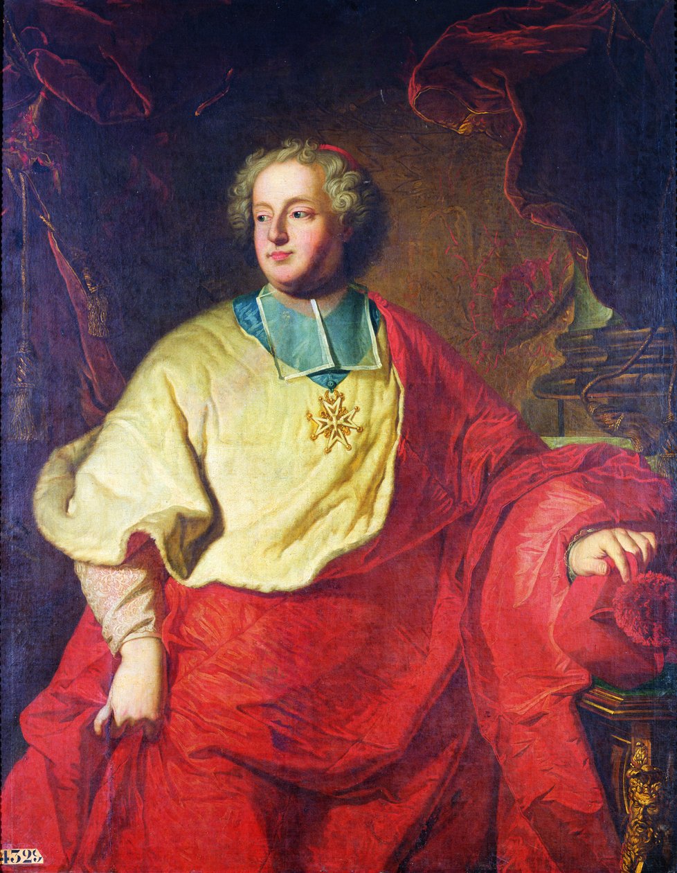 Portræt af Armand Gaston Maximilien de Rohan (1673-1749) biskop af Strasbourg af Hyacinthe Francois Rigaud