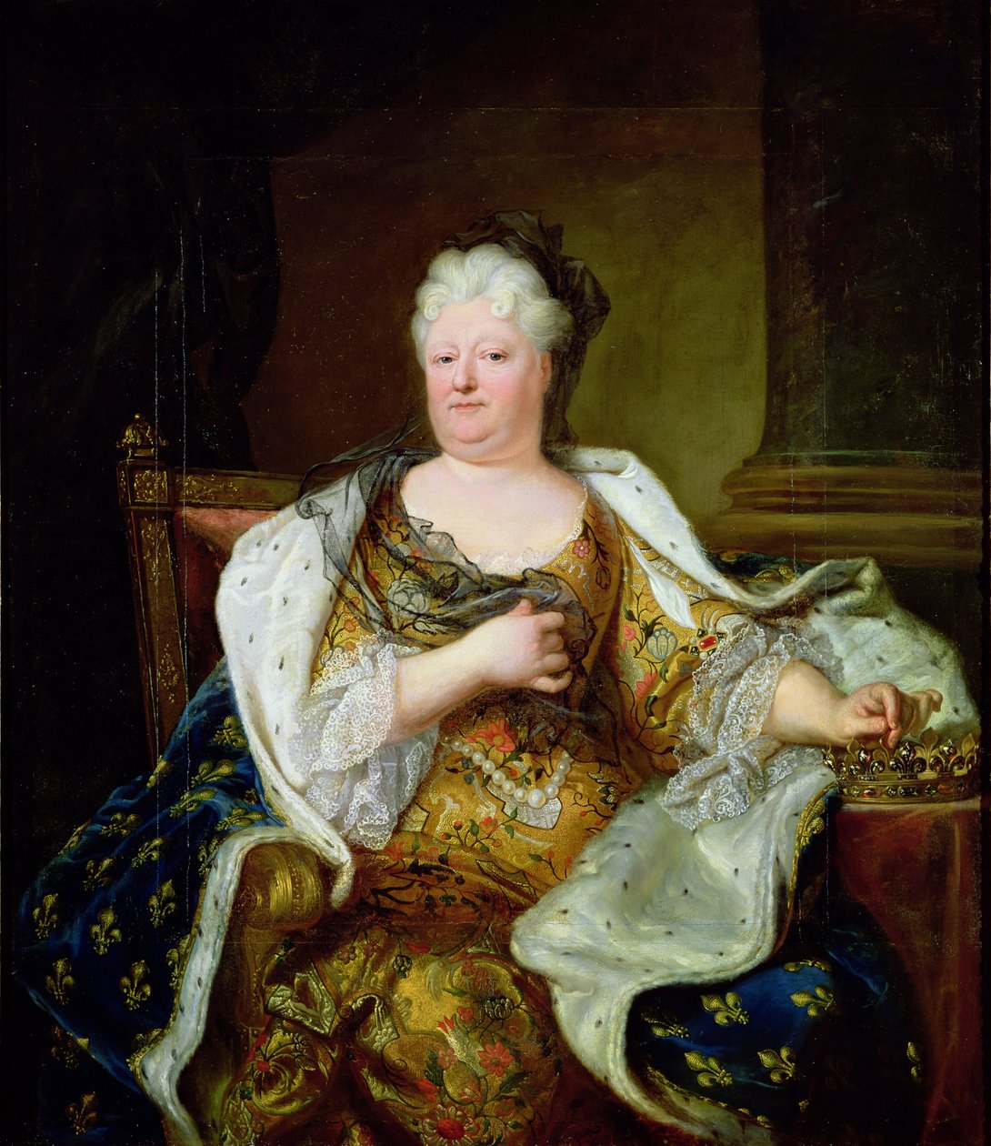 Portræt af Elizabeth Charlotte af Bayern, hertuginde af Orleans af Hyacinthe Francois Rigaud