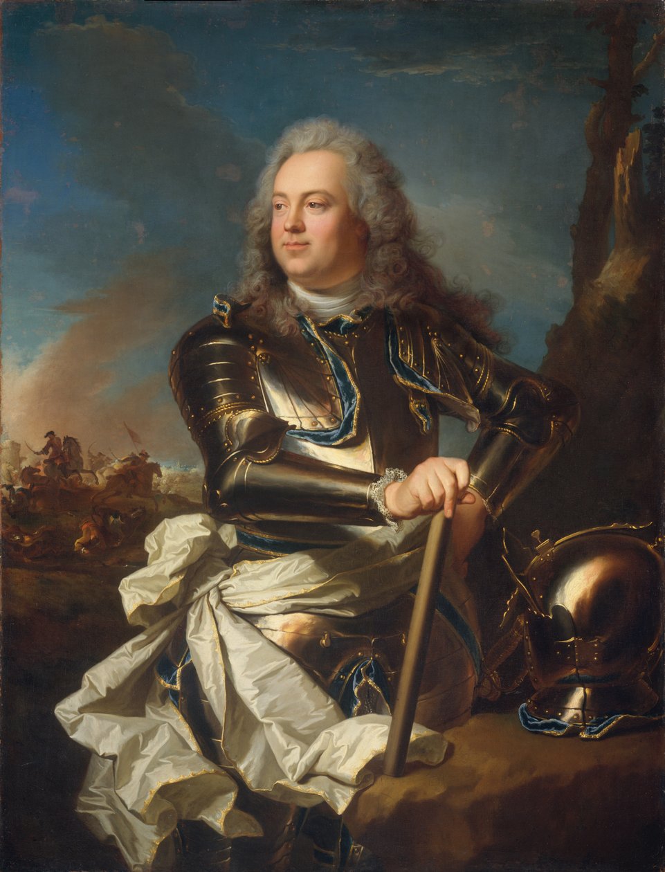 Portræt af en militærofficer af Hyacinthe Francois Rigaud
