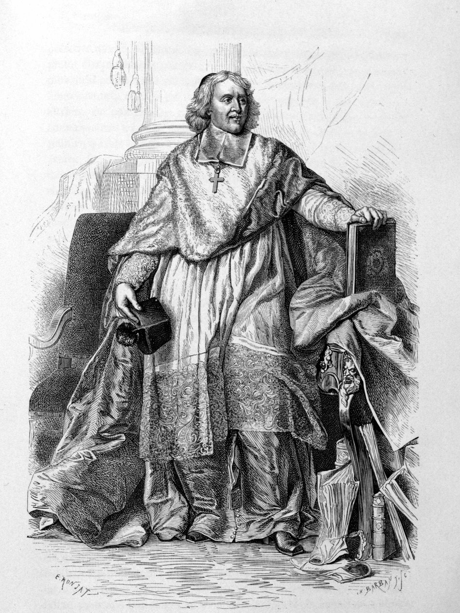 Indgraveret portræt af Jacques-Benigne (Jacques Benigne) Bossuet, biskop af Meaux efter Hyacinthe Rigaud (Musée du Louvre) - i "Histoire de France" af Guizot af Hyacinthe (after) Rigaud