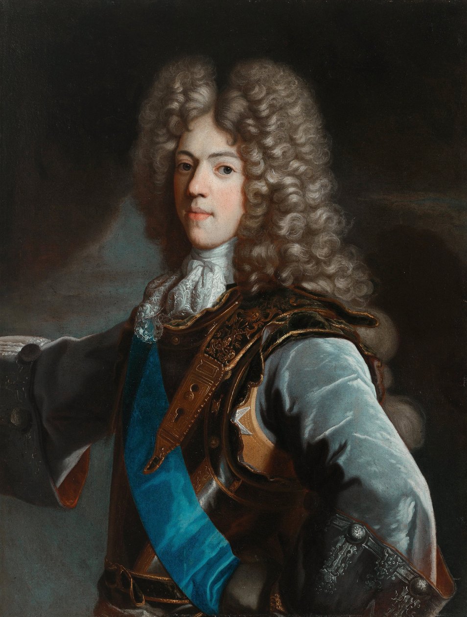 Portræt af Konstanty Wladyslaw Sobieski (1680-1726) - Rigaud, Hyacinthe Francois Honore, Circle of - ca 1696 - Olie på lærred - 112,5x89 - Wilanow Palace Museum af Hyacinthe (circle of) Rigaud