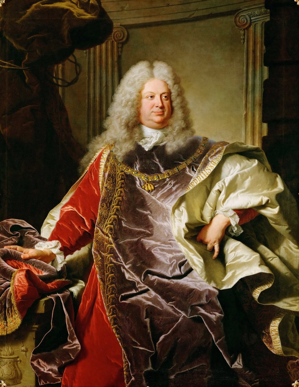 Barok: Portræt af Philippe Louis, grev af Sinzendorf Neubourg - Portræt af grev Philipp Ludwig Wenzel von Sinzendorf (1671-1742) af Rigaud, Hyacinthe Francois Honore (1659-1743) af Hyacinthe Francois Rigaud