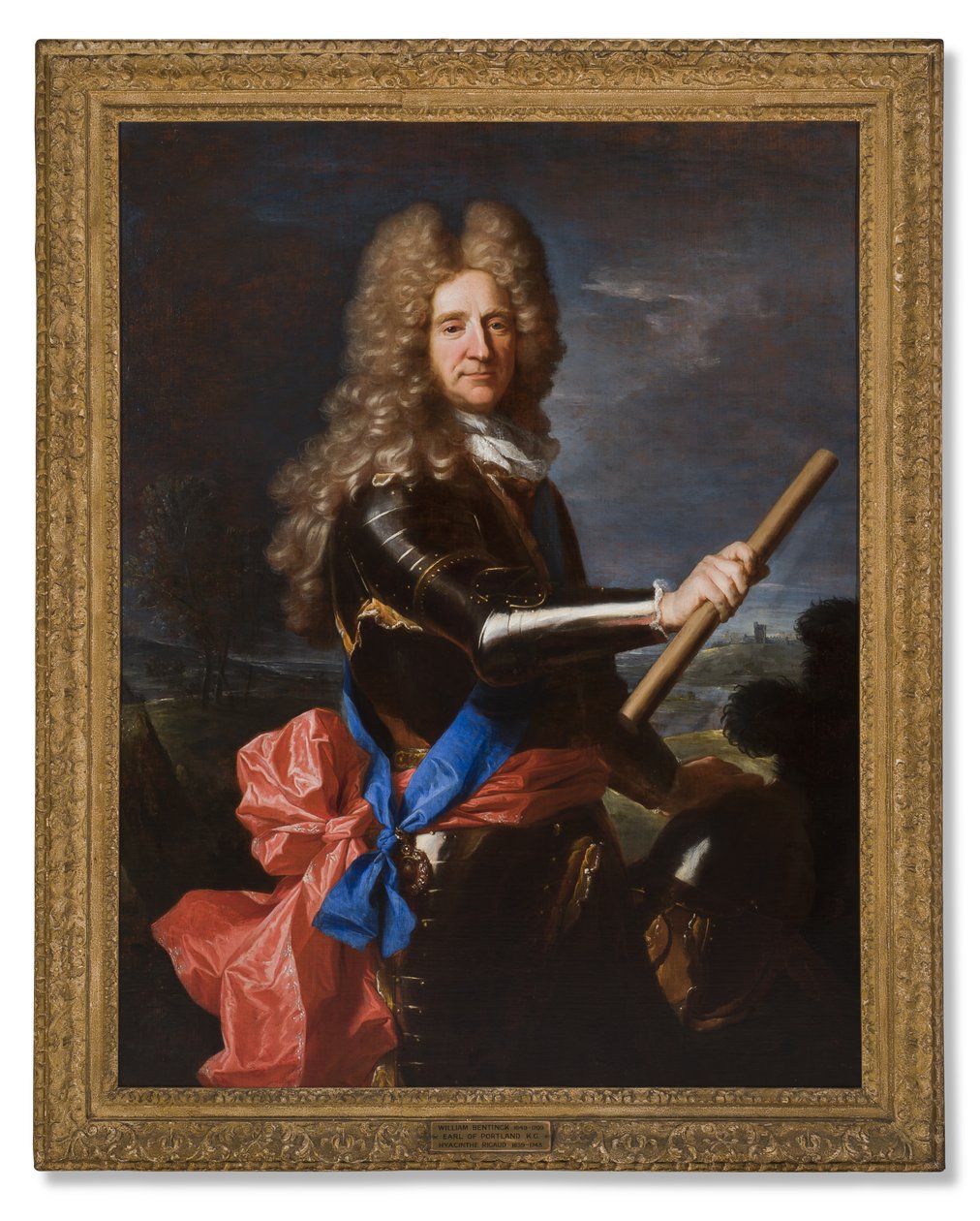 Portræt af Hans Willem Bentinck, 1. jarl af Portland, 1699 af Hyacinthe Francois Rigaud