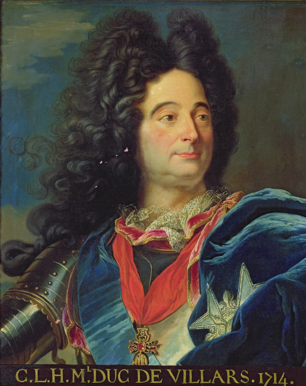 Portræt af Louis-Claude-Hector (1652-1734) hertug af Villars, 1714 af Hyacinthe Francois Rigaud