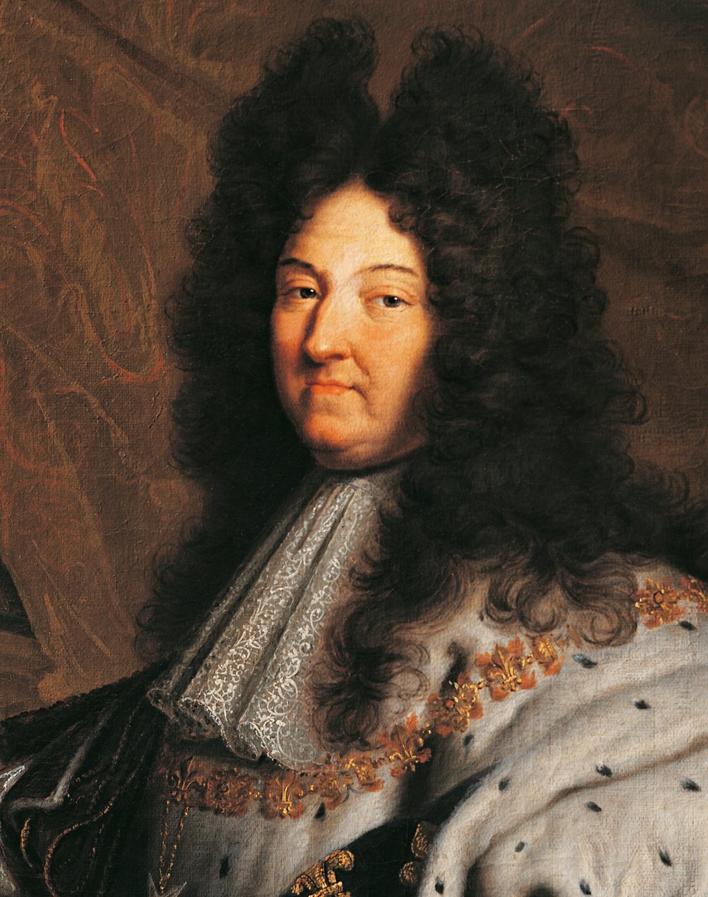 Portræt af Ludvig XIV af Frankrig, kendt som Ludvig den Store eller Solkongen (1638-1715), maleri af Hyancinthe Rigaud (1659-1743) af Hyacinthe Francois Rigaud
