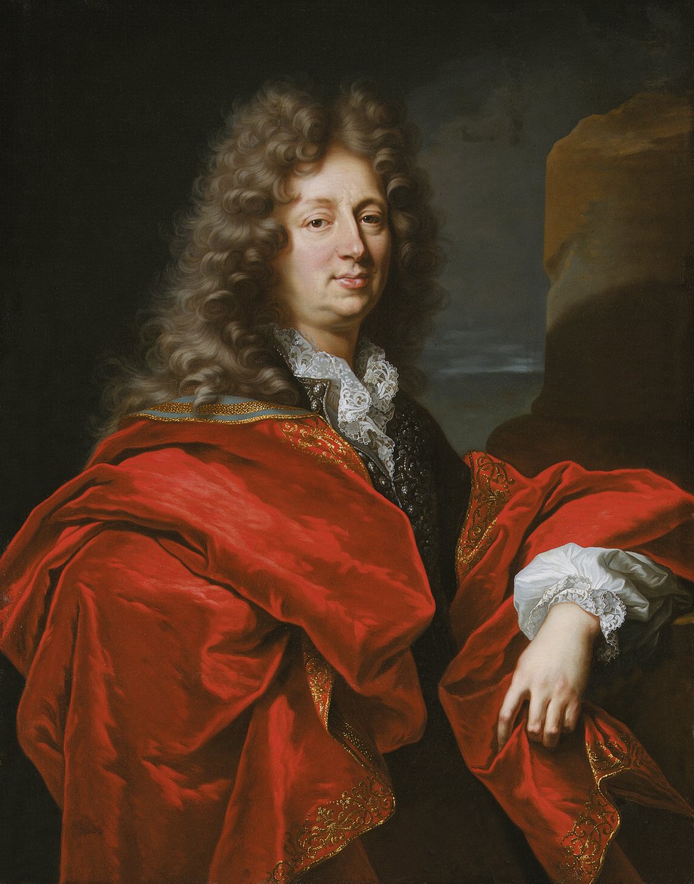 Portræt af en herre af Hyacinthe Francois Rigaud