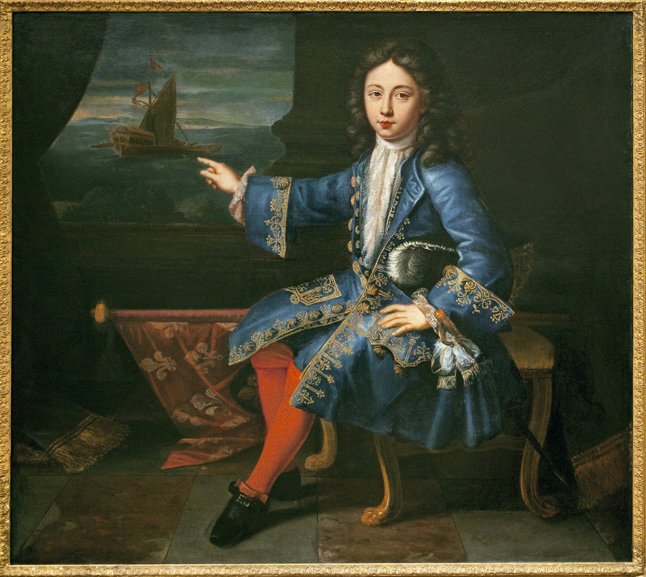 Portræt af greven af Toulouse (1678-1737). (Anerkendt søn af Ludvig XIV (1638-1715) og Madame de Montespan (Francoise Athenais, Marquise af Montespan af Hyacinthe Francois Rigaud