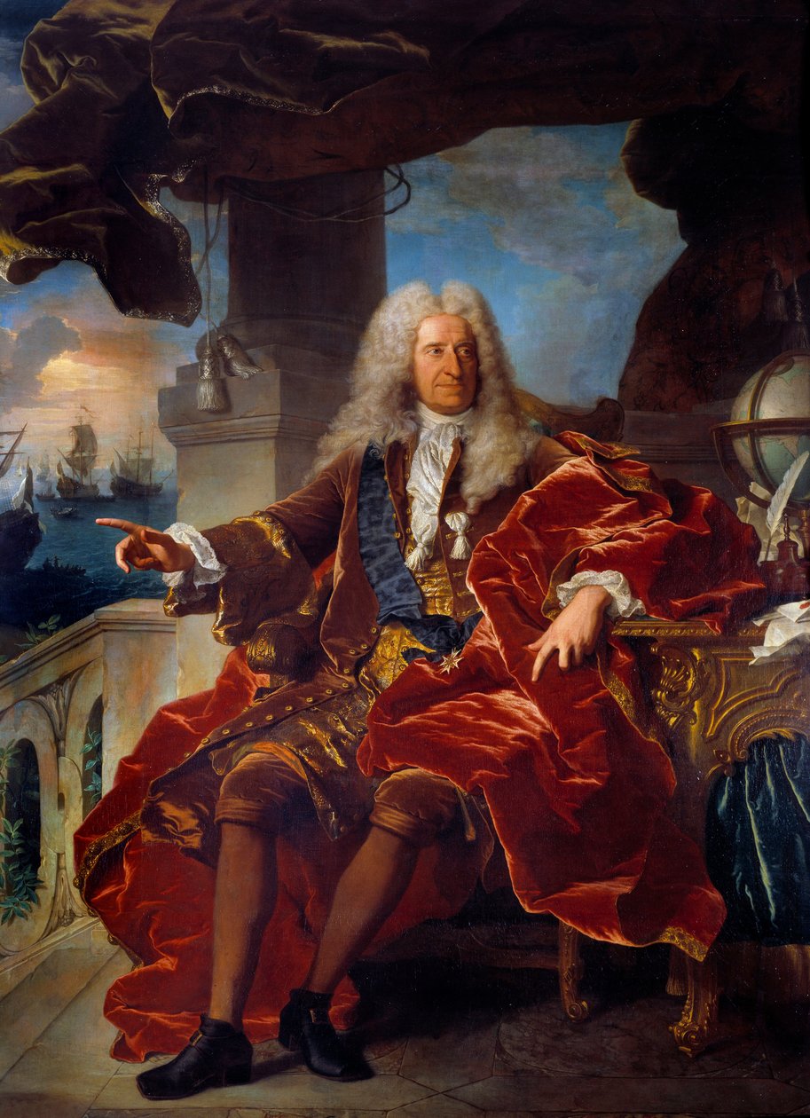 Portræt af bankmanden Samuel Bernard (1651-1739) Maleri af Hyacinthe Rigaud (1659-1743) 1700-tallet søn. 2,65 x 1,66 m af Hyacinthe Francois Rigaud