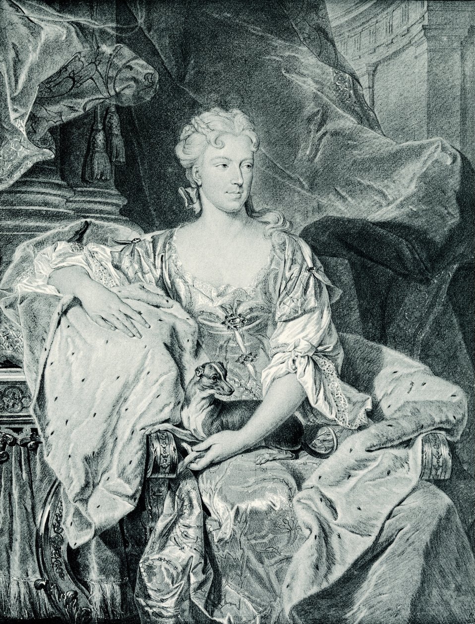 Susanne Henriette dElbeuf af Hyacinthe Francois Rigaud
