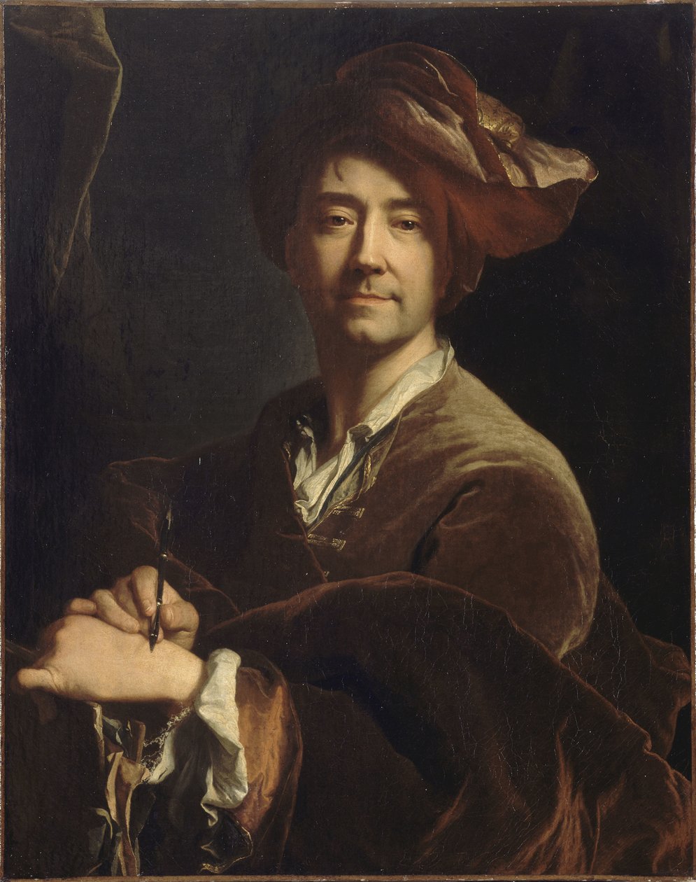 Selvportræt Selvportræt sagt med en mekanisk blyant, 1711. af Hyacinthe François Honoré Rigaud