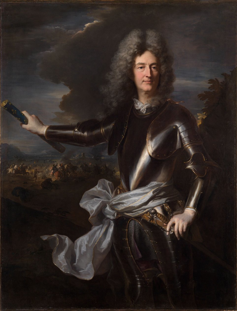 Portræt af marskal Charles-Auguste de Matignon af Hyacinthe Rigaud