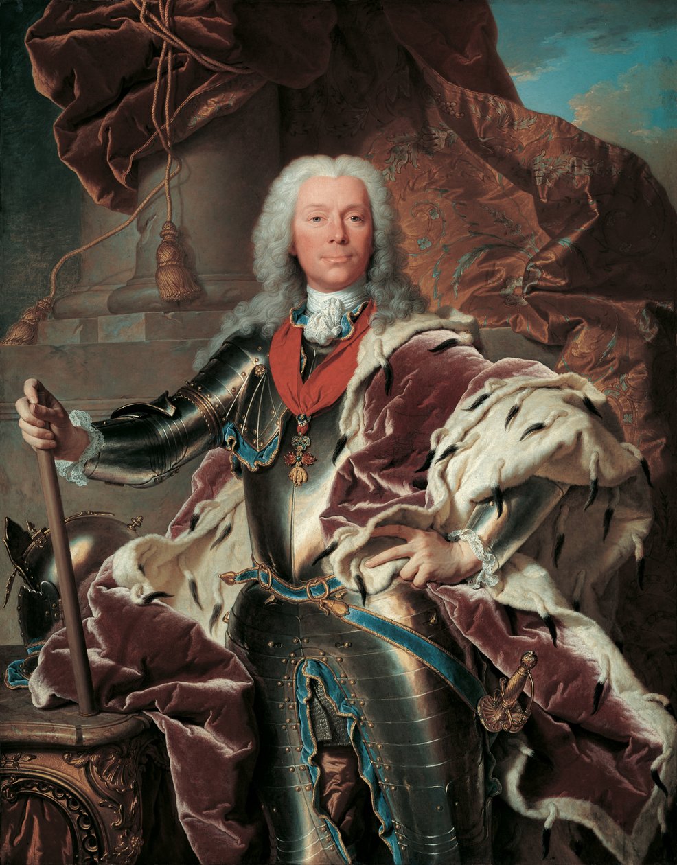 Portræt af fyrst Joseph Wenzel I af Liechtenstein (1696-1772) af Hyacinthe Rigaud
