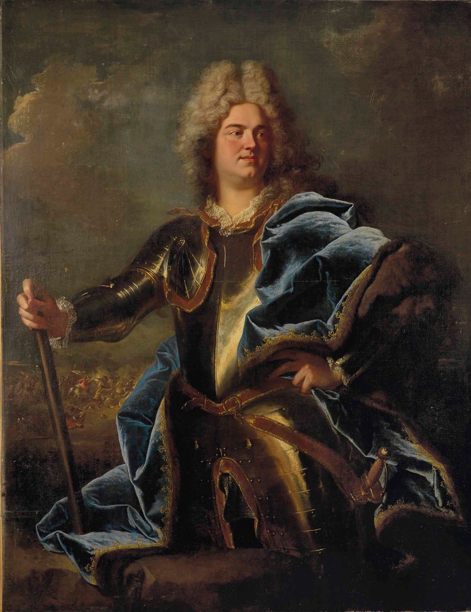 Portræt af en mand, traditionelt identificeret som Claude Louis Hector, duc de Villars (1653-1734) af Hyacinthe Rigaud
