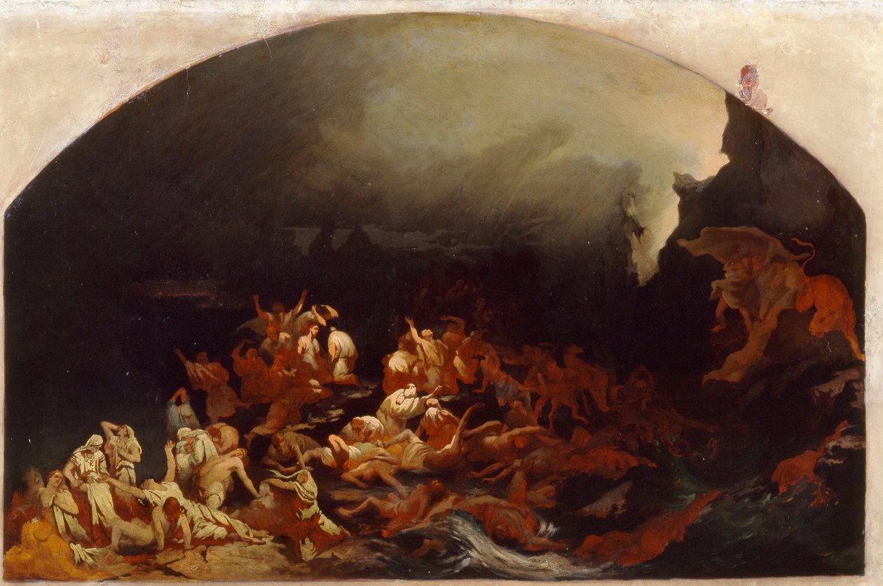 ""Deluge"" Maleri af I P Masalov (1800-tallet) 1873 Museum of Fine Arts Academy Sankt Petersborg af I.P. Masalov