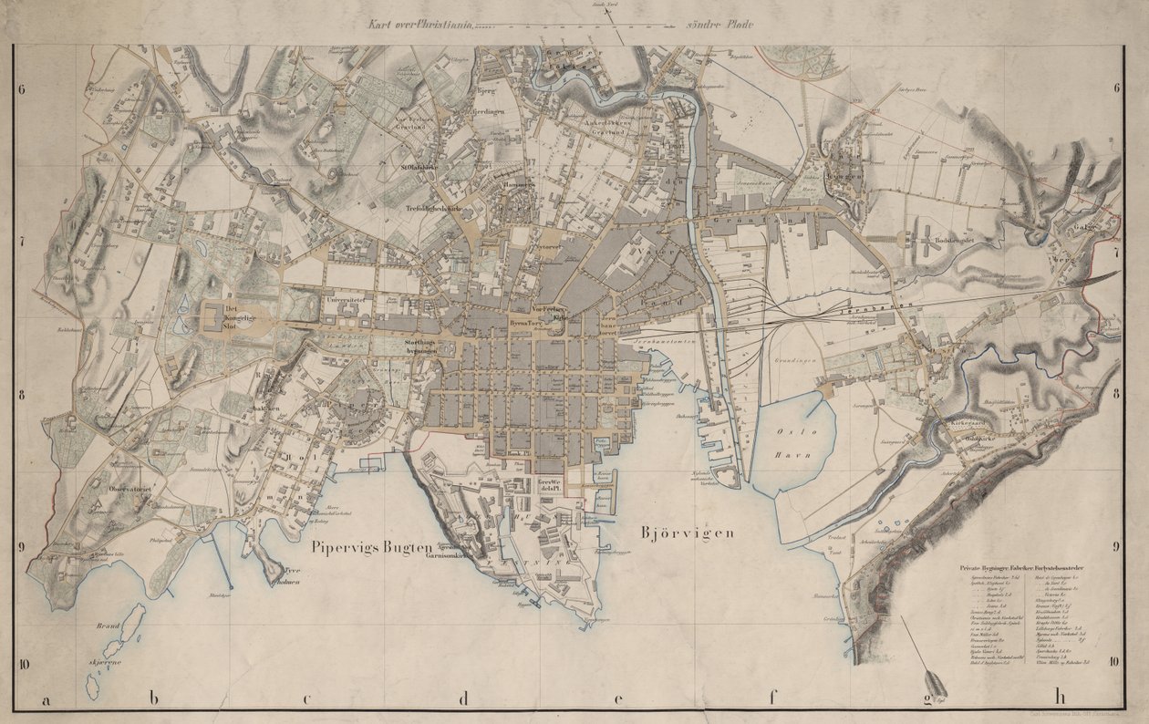 Kortet blev offentliggjort i (1861) og viser Christiania af I.W.G. Næser