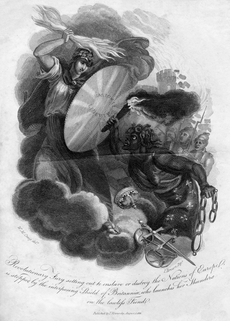 Revolutionær raseri på vej til at slavebinde eller ødelægge Europas nationer, 1816. af I. Brown