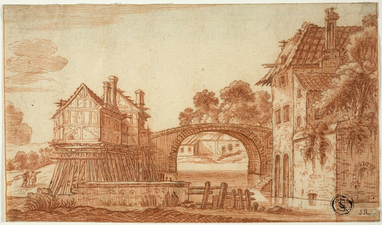 Gamle huse ved kanalen af I Jan van de Velde