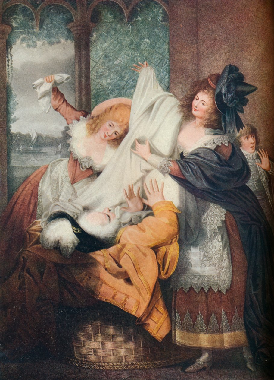 Merry Wives of Windsor: Act III, Scene III, c1700-tallet af I. P. Simon