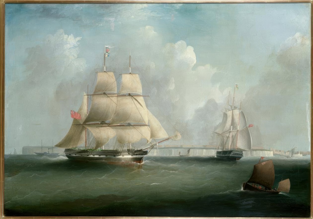 Bark Indemnity’ vor North Foreland, Kent / Gemälde v. Tudgay af I. Tudgay