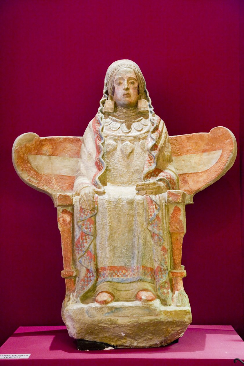 En kopi af La Dama de Baza eller Lady of Baza (polykrom) af Iberian