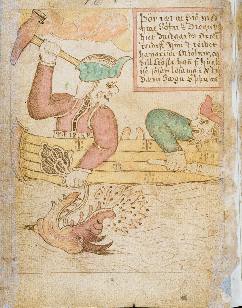 Thor fanger Midgårdsormen, fra 