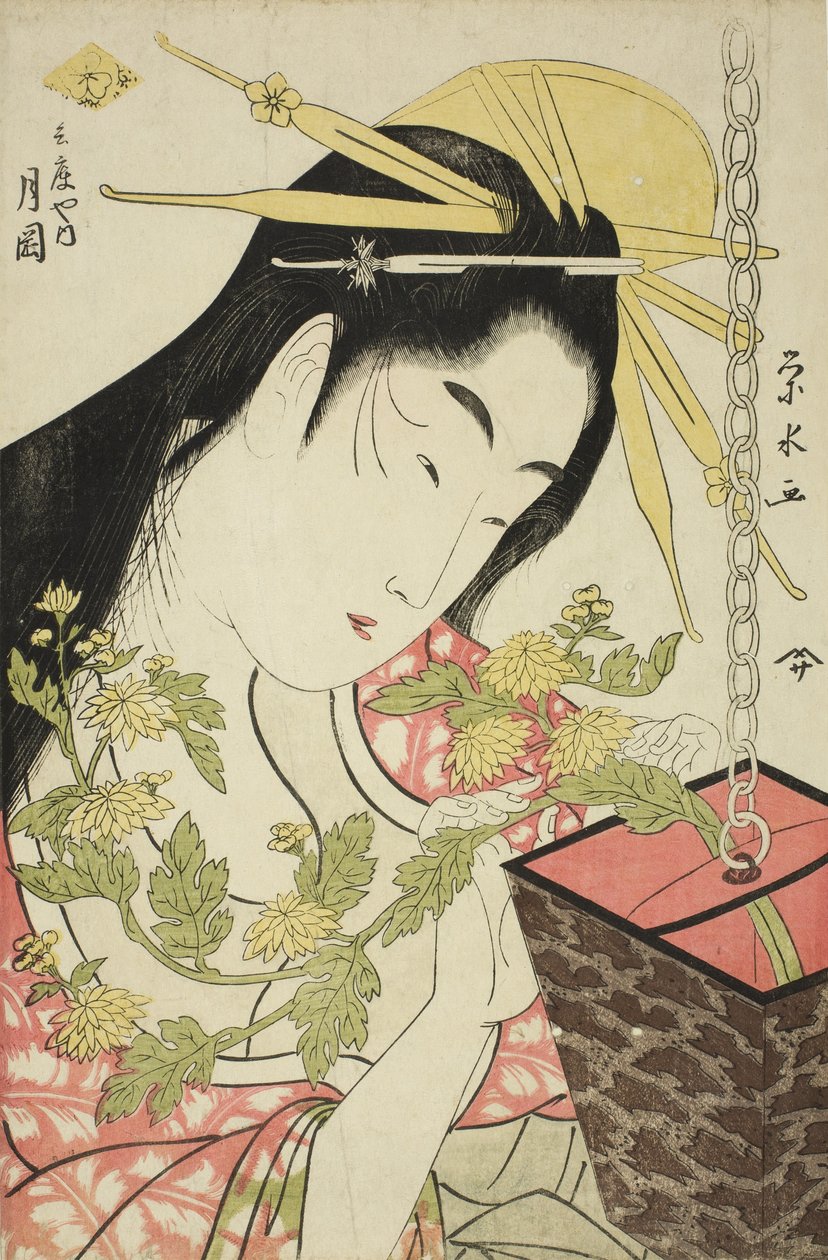 Skolens hånd Tsukioka af te hyukoh, ca. 1797 af Ichirakutei Eisui