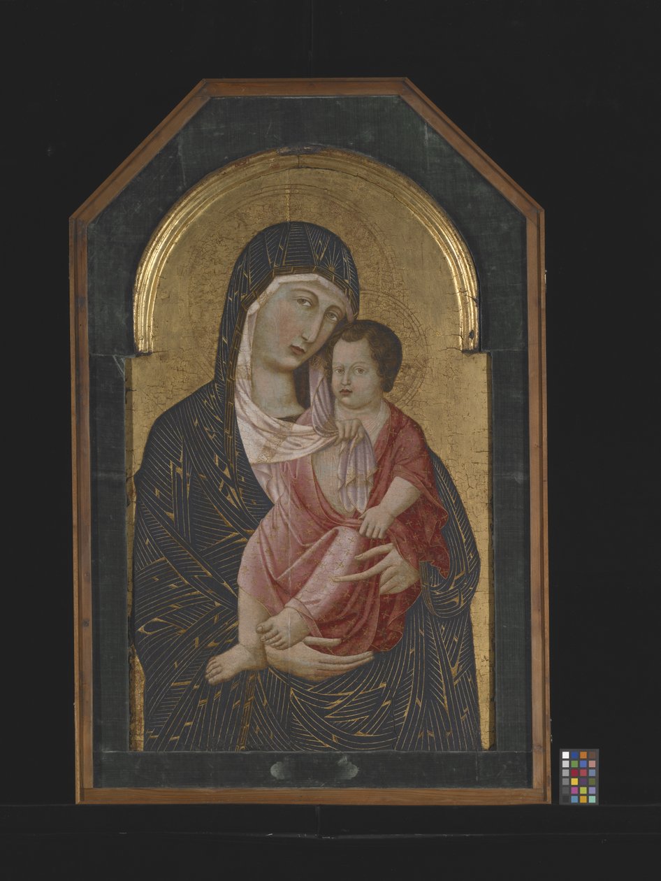 Madonna And Child (tempera og guld på træ) af Icilio Federico (attr. to) Joni