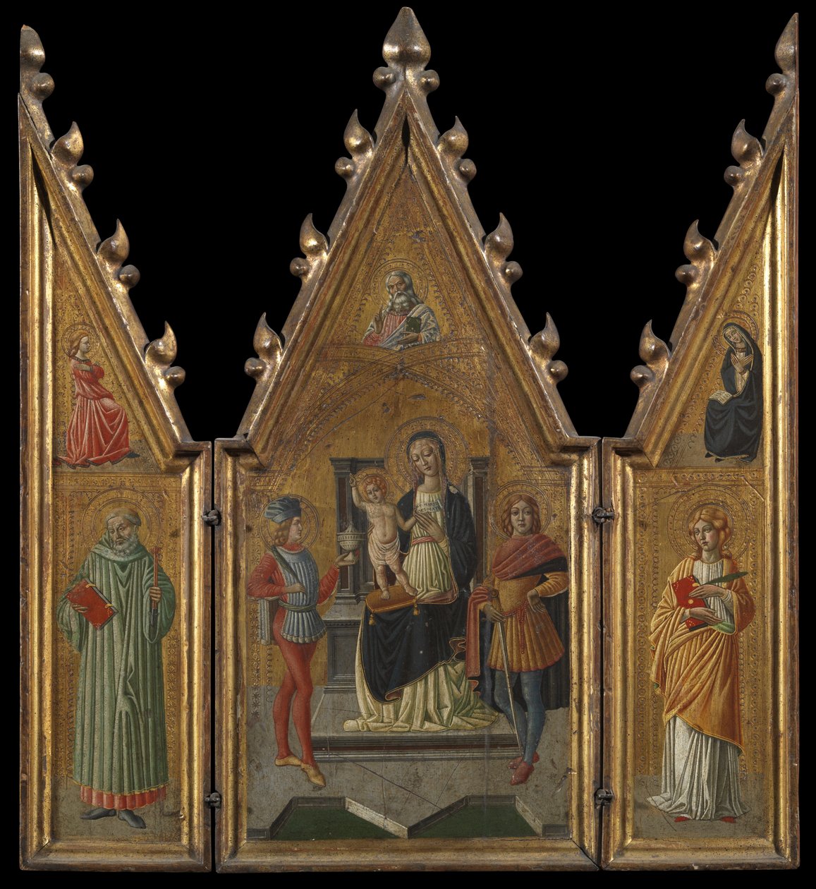 Triptykon, ca. 1920-29 (olie og bladguld på panel) af Icilio Federico Joni