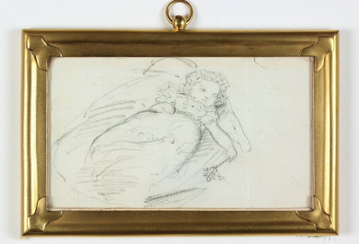 William John Arthur Charles James Cavendish Bentinck (blyant på papir) af Ida Brown Kinnaird