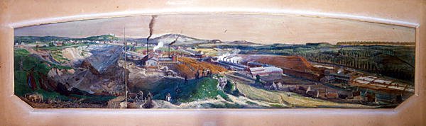 Industrielt landskab i Blanzy-kulområdet, Saone-et-Loire af Ignace Francois Bonhomme