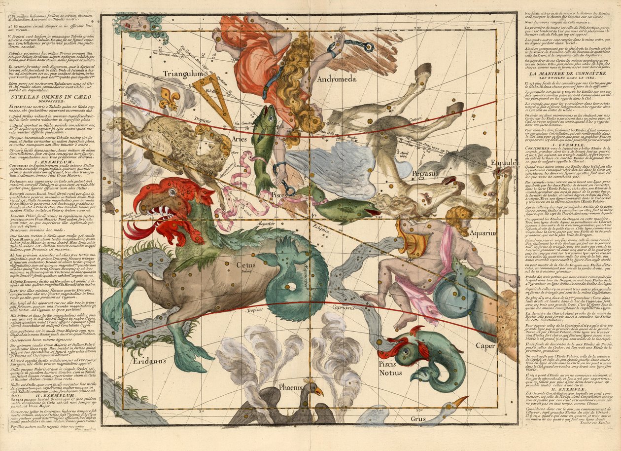 Forårsjævndøgn 1674 (håndfarvet gravering) af Ignace Gaston Pardies