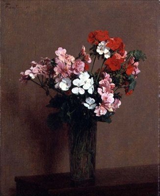 Pelargonier af Ignace Henri Jean Fantin Latour