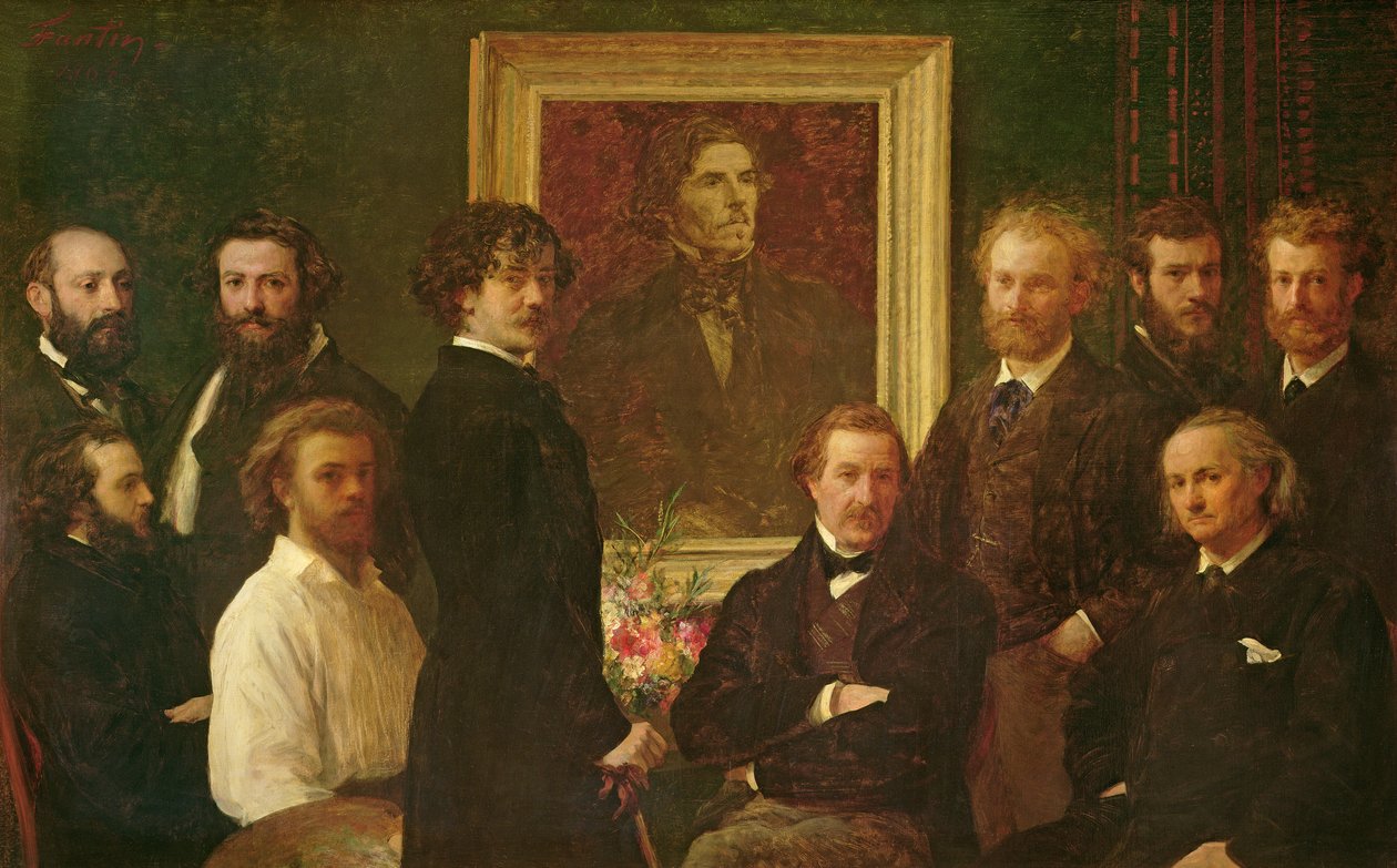 Hyldest til Delacroix af Ignace Henri Jean Fantin Latour