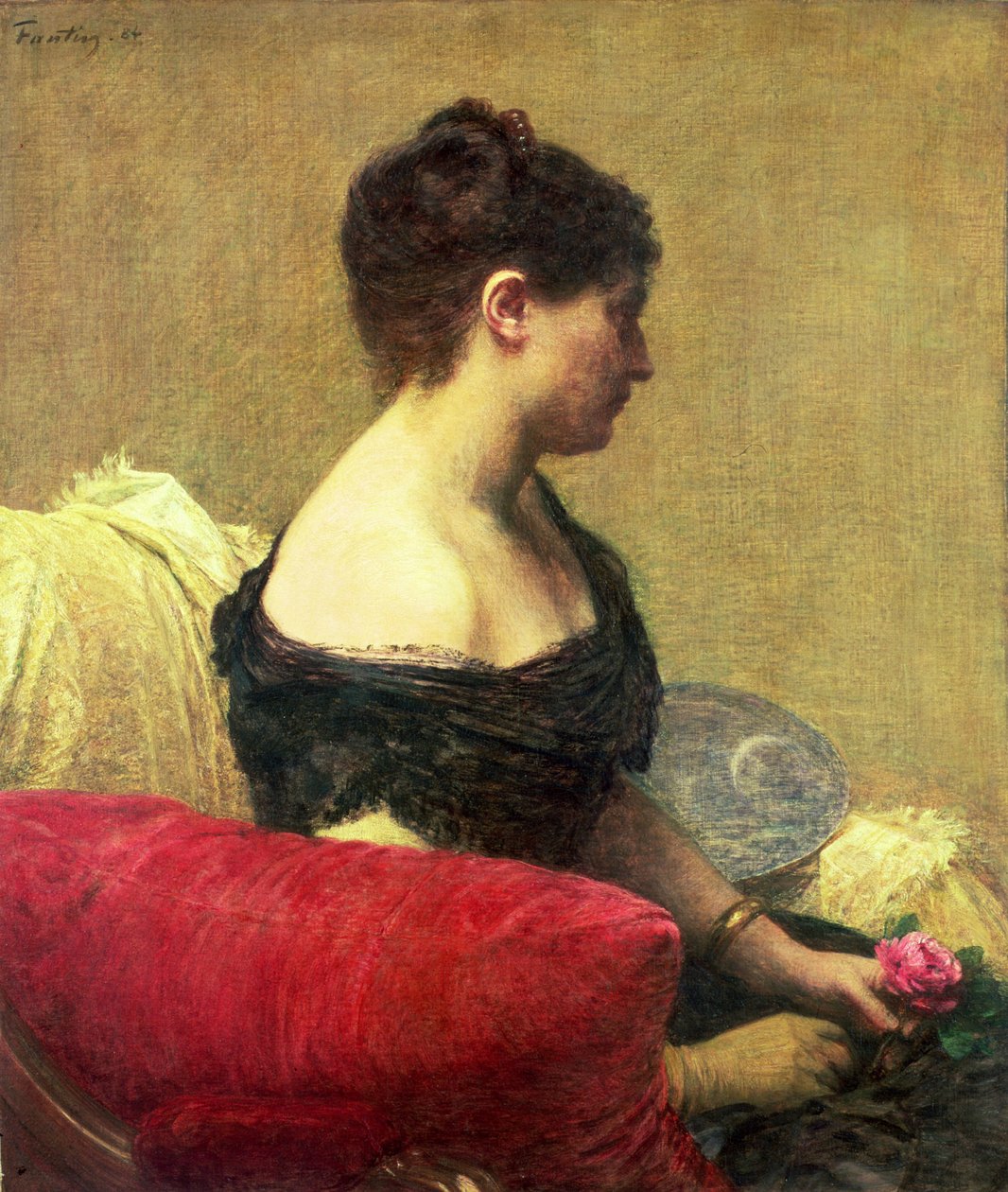 Portræt af Madame Maitre (olie på lærred) af Ignace Henri Jean Fantin Latour