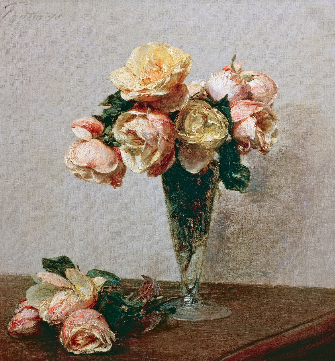Rose af Ignace Henri Jean Fantin Latour