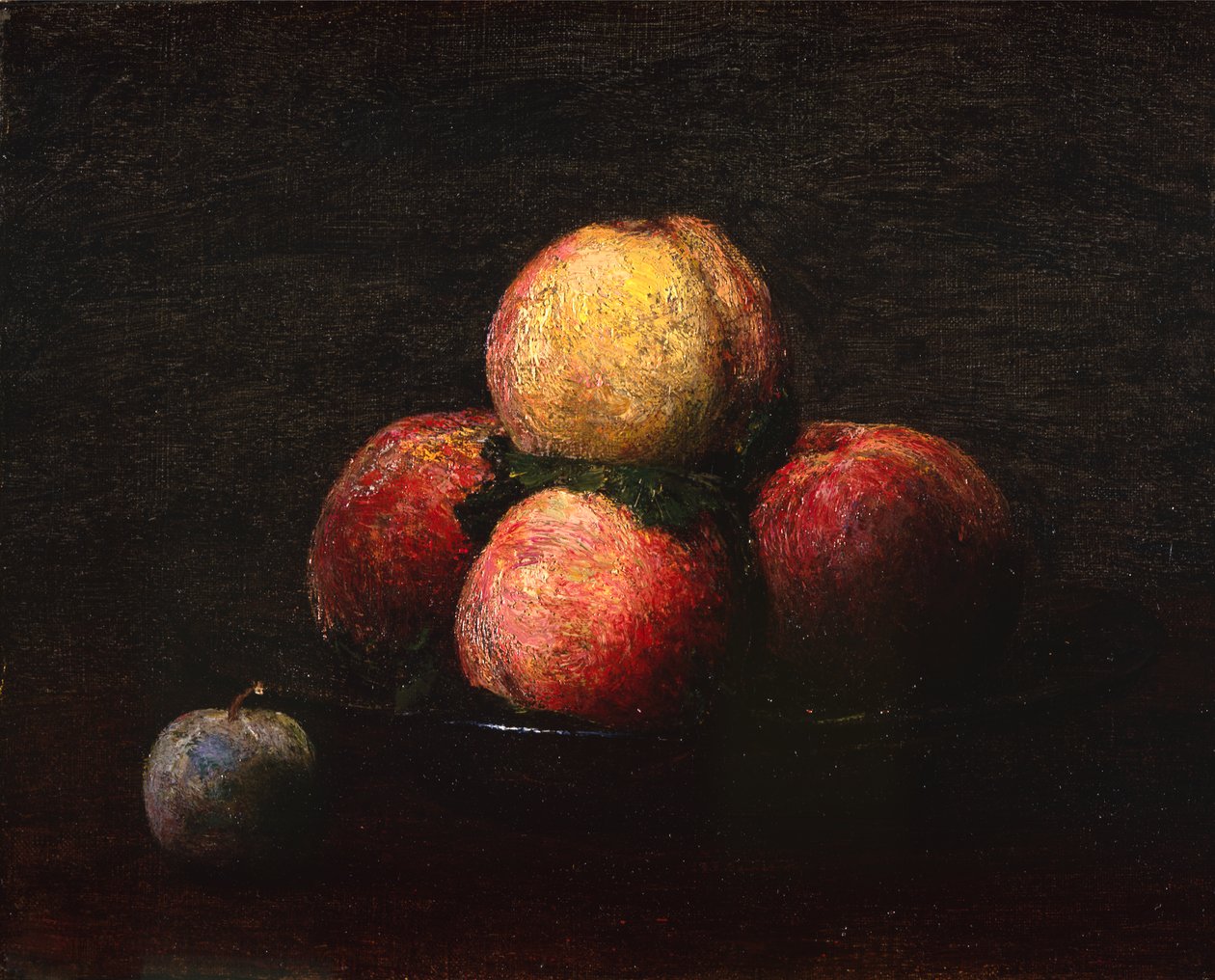 Stilleben af ferskner og blommer af Ignace Henri Jean Fantin Latour