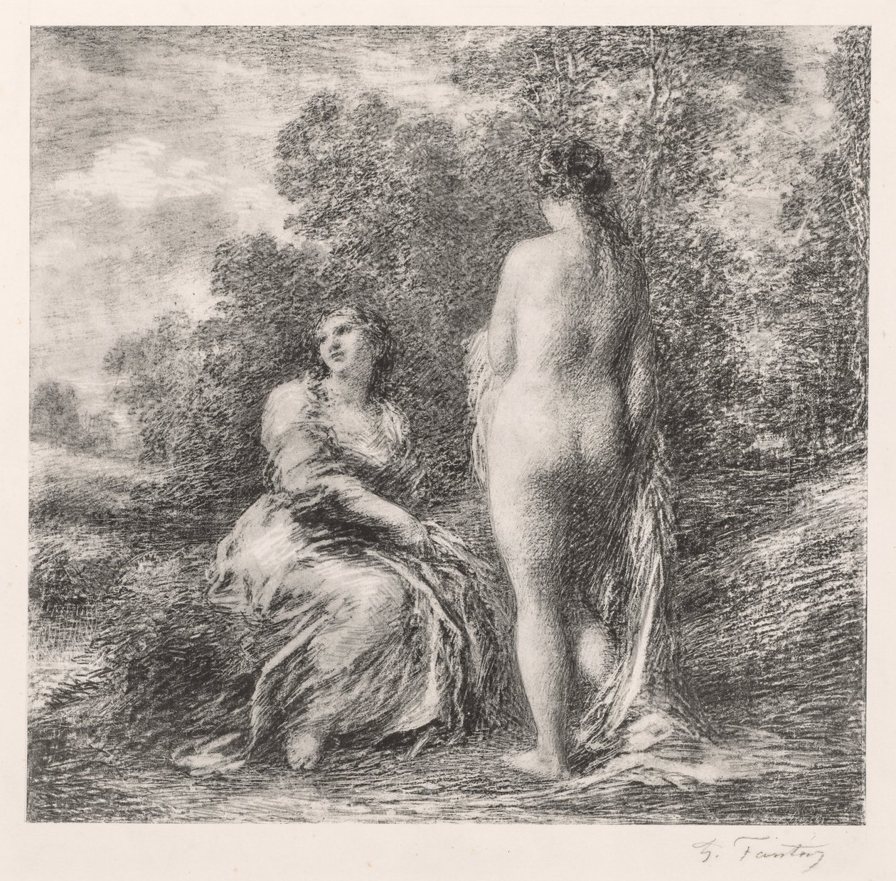 Badende, 1881. af Ignace Henri Jean Fantin Latour