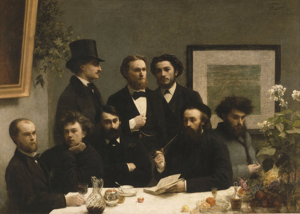 Ved bordet, 1872 af Ignace Henri Jean Fantin Latour