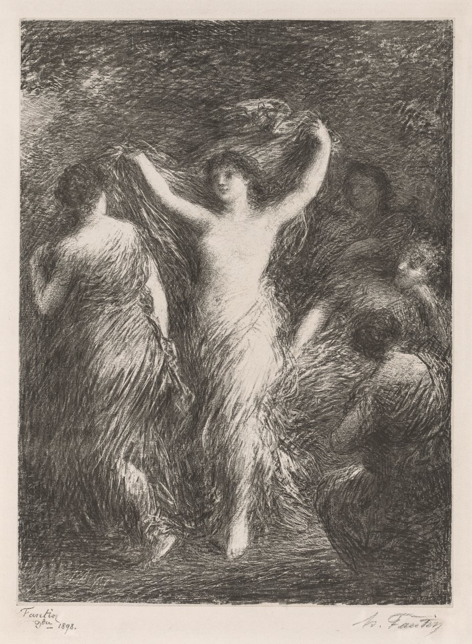Danse, 1898. af Ignace Henri Jean Fantin Latour