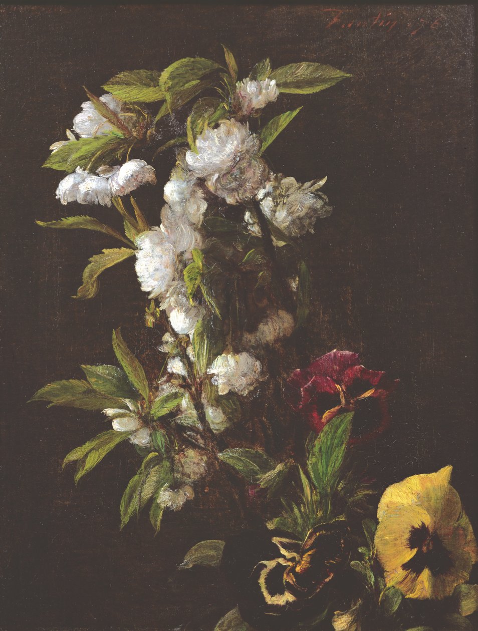 Blomster, 1876 af Ignace Henri Jean Fantin Latour