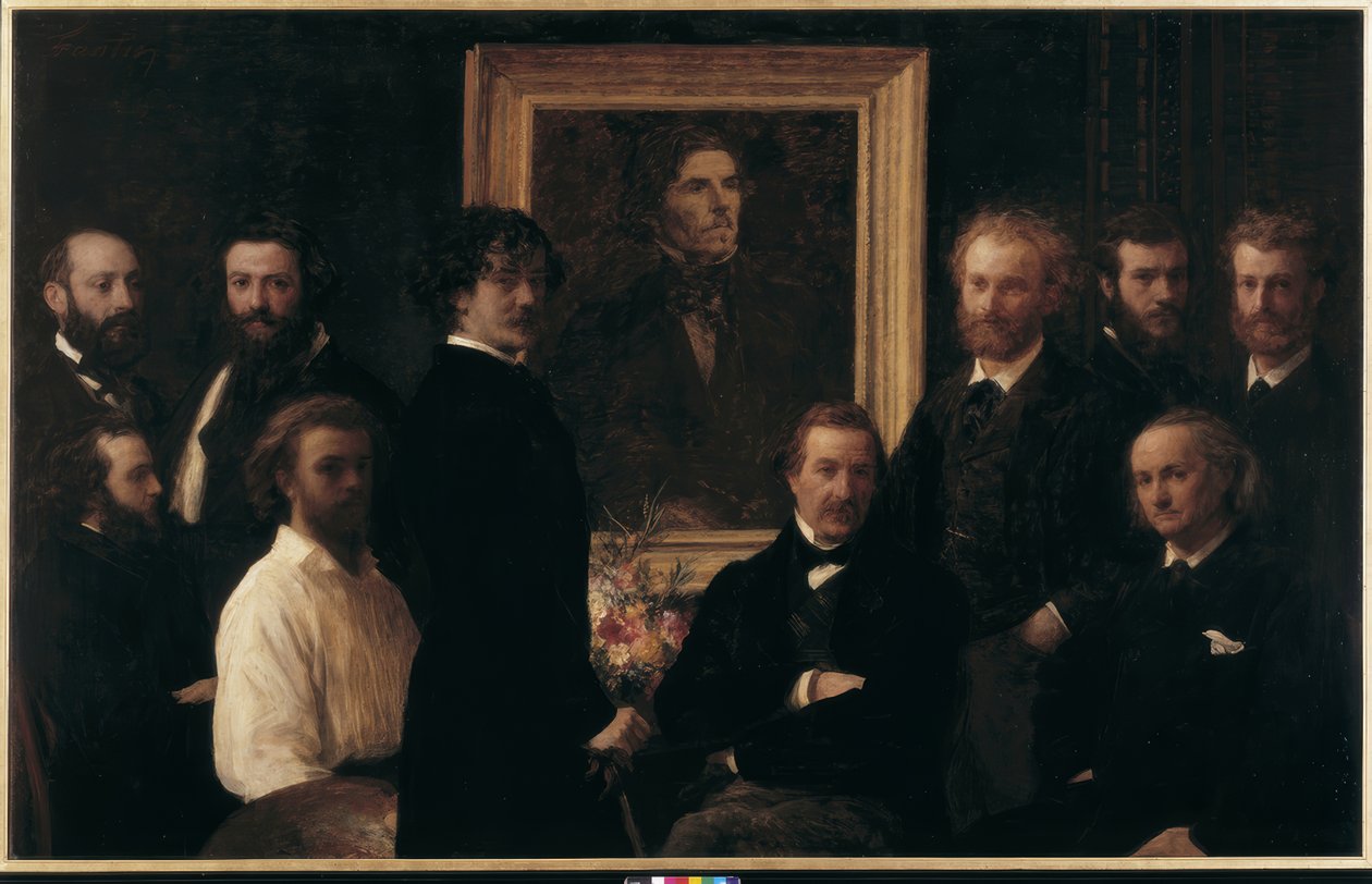 Hyldest til Delacroix af Ignace Henri Jean Fantin Latour