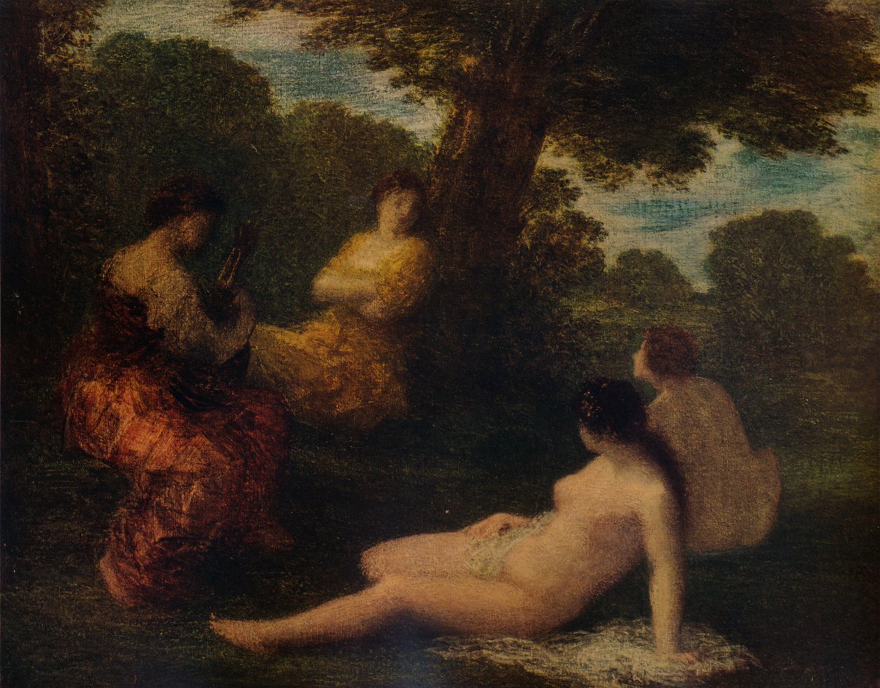 The Talk, c1878, 1938 af Ignace Henri Jean Fantin Latour