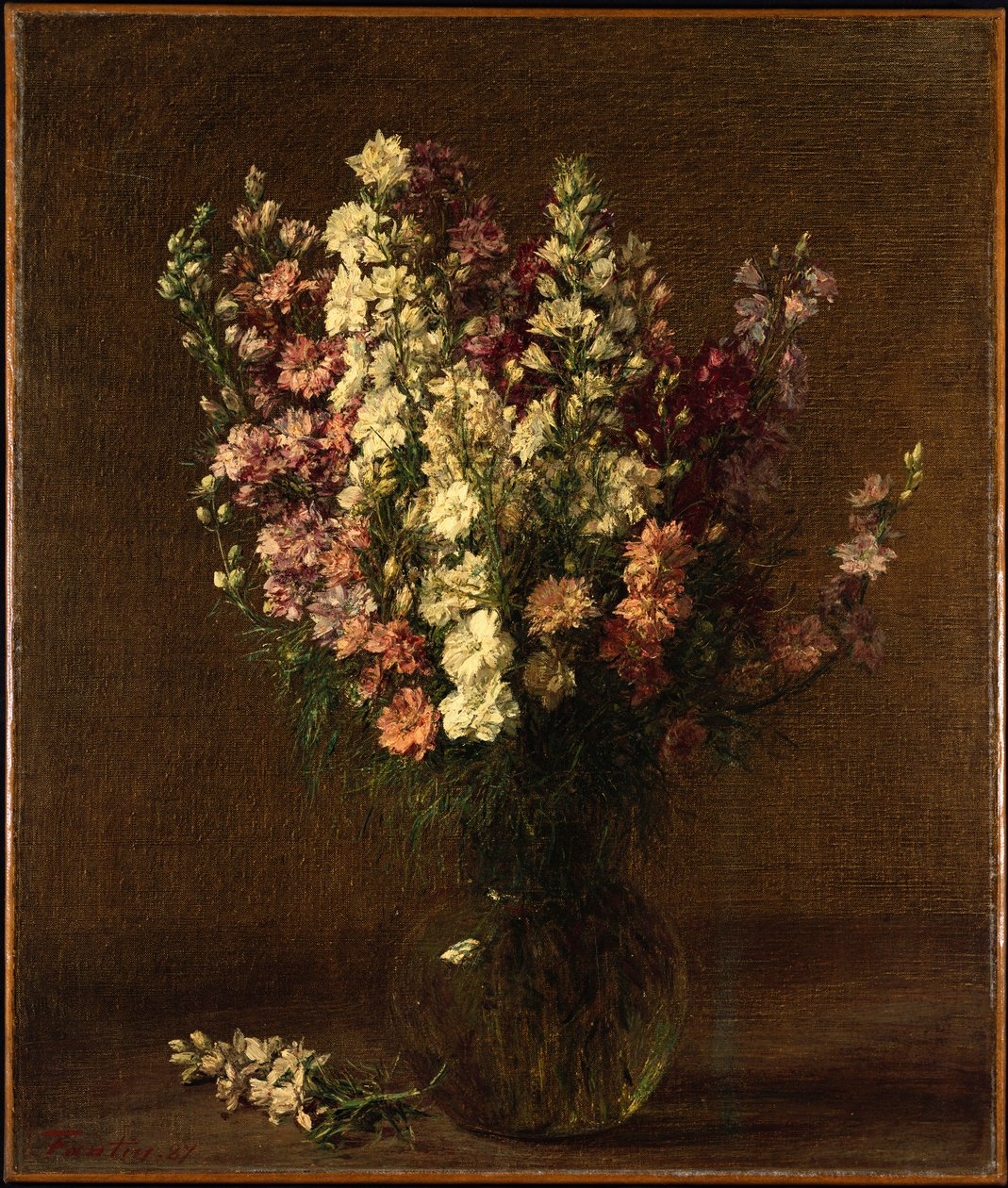 Lærkespore, 1887 af Ignace Henri Jean Fantin Latour