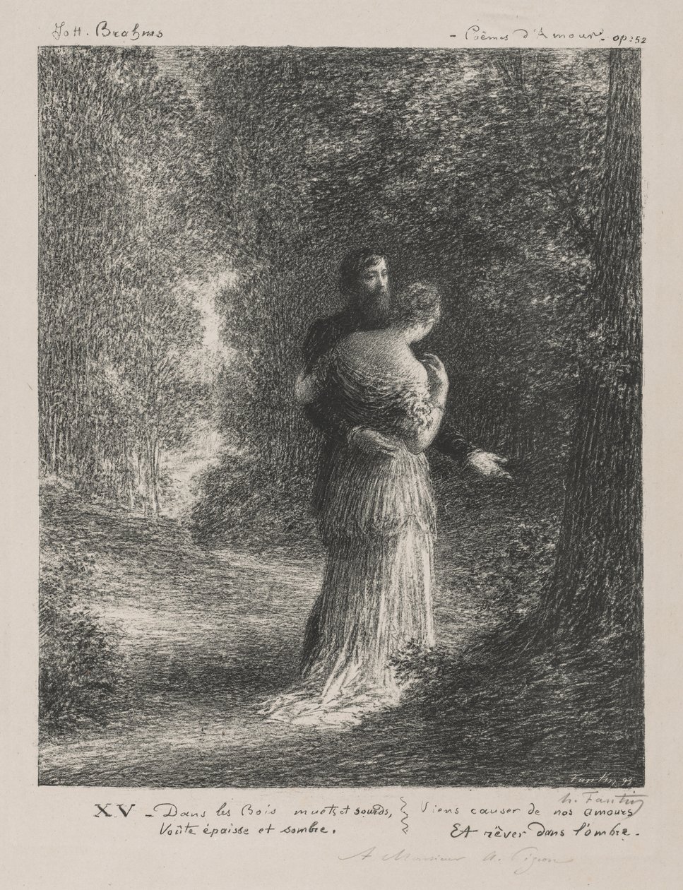 Kærlighedsdigte af Brahms. af Ignace Henri Jean Fantin Latour