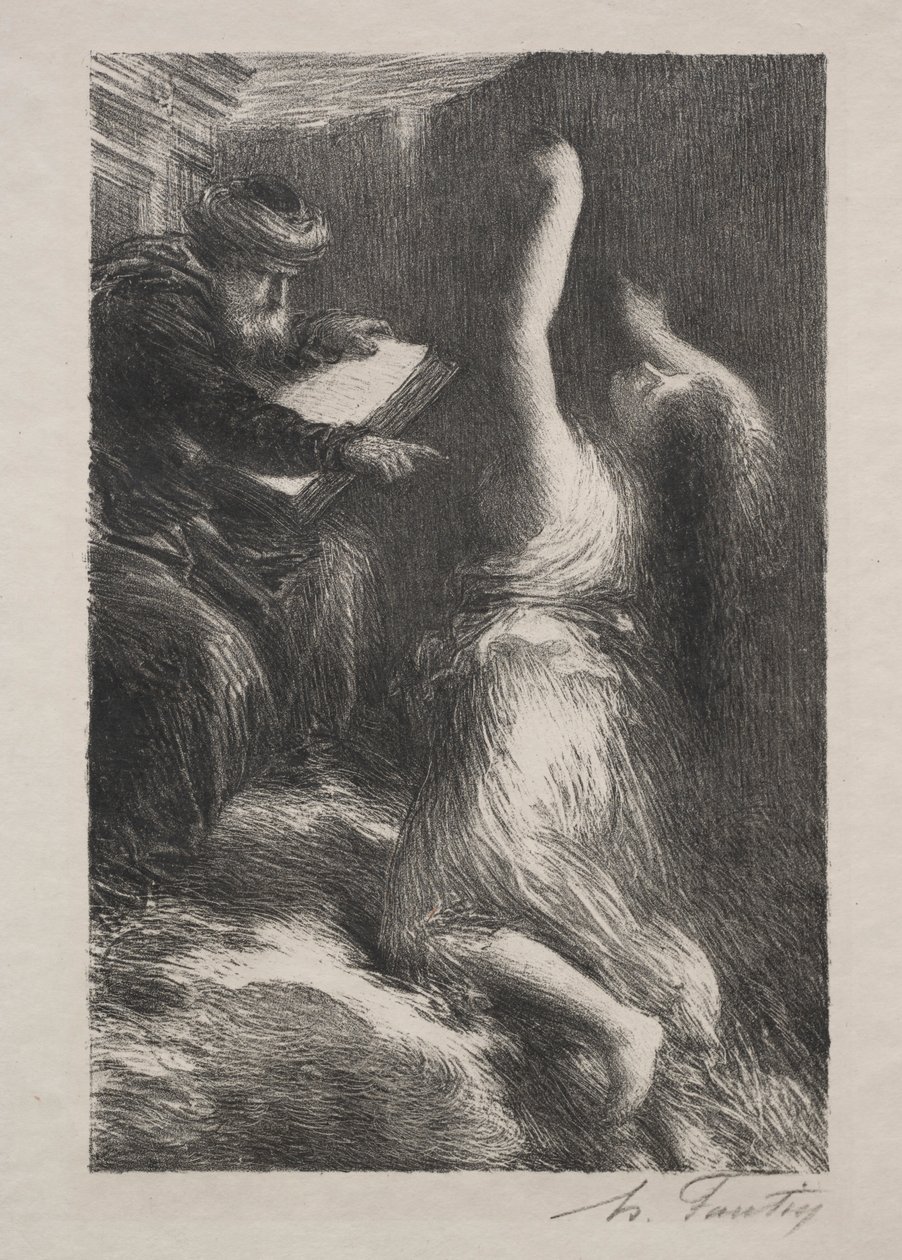 Parsival, akt II: Fremkaldelse af Kundry. af Ignace Henri Jean Fantin Latour