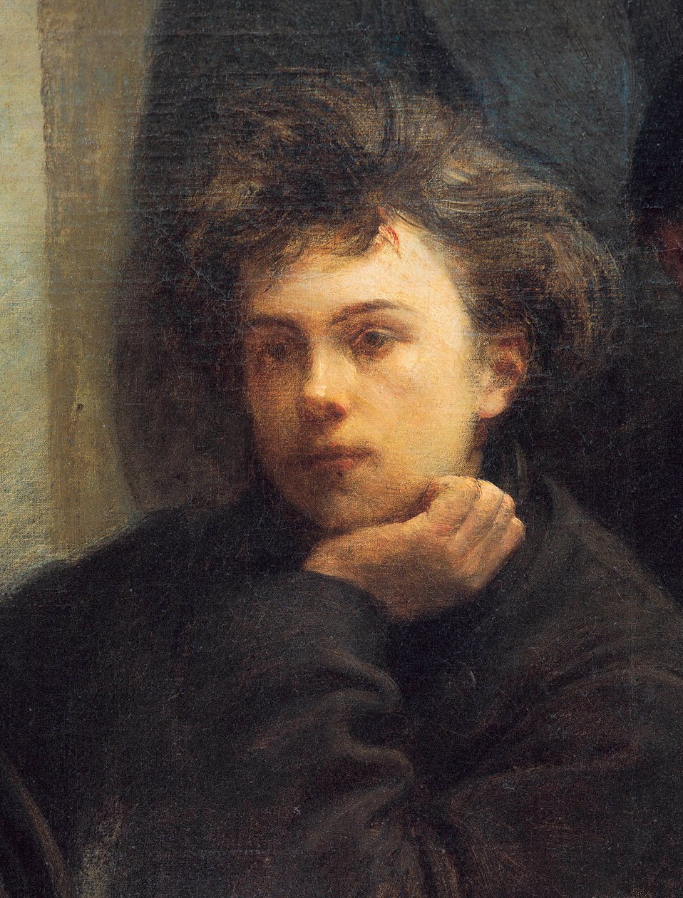Portræt af Arthur Rimbaud, detalje fra maleriet Corner Table af Ignace Henri Jean Fantin Latour