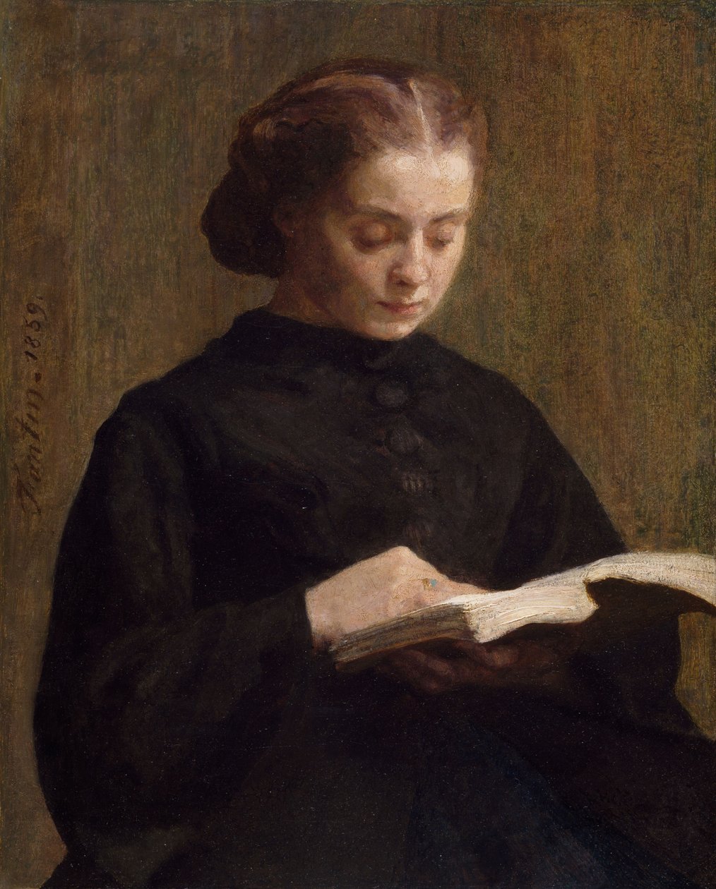 Portræt af Mademoiselle Marie Fantin-Latour, 1859 af Ignace Henri Jean Fantin Latour
