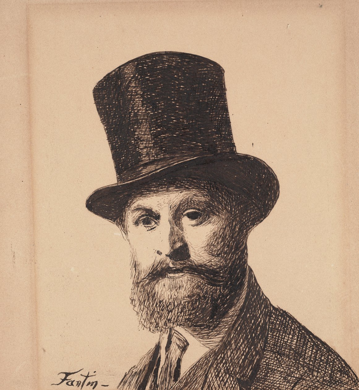 Portrait of Manet, 1867dani af Ignace Henri Jean Fantin Latour