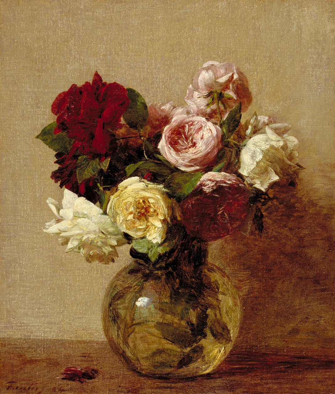 Roser, 1884 af Ignace Henri Jean Fantin Latour