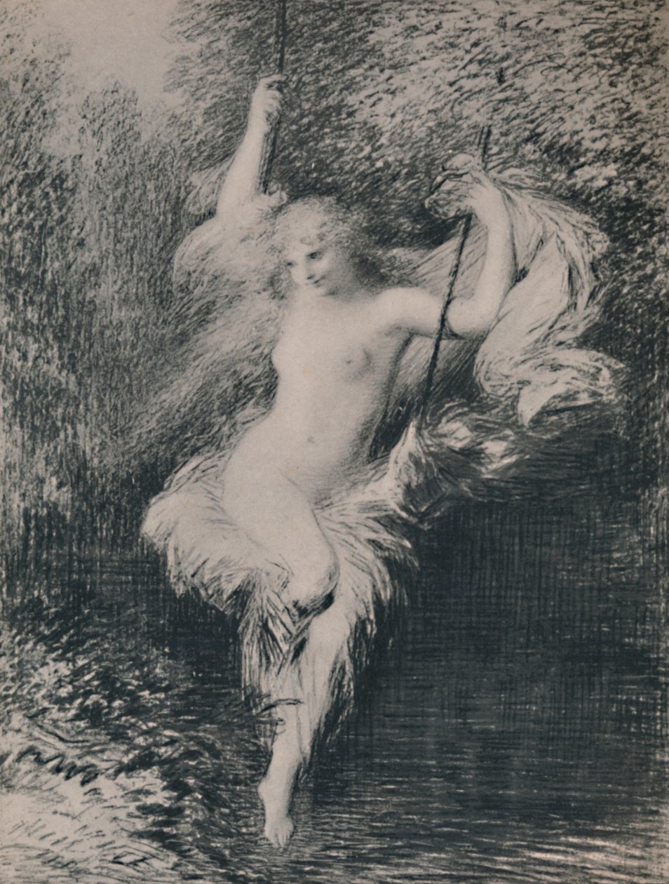 Sarah den Badende, 1892, 1946 af Ignace Henri Jean Fantin Latour